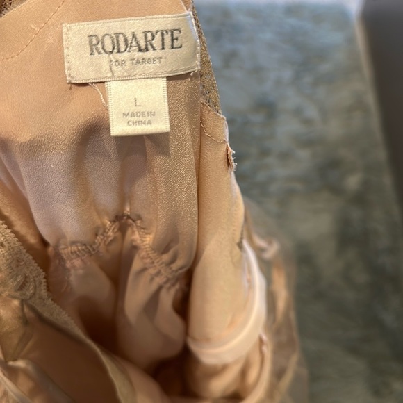 Rodarte taupe sleeveless tulle lined side zipper closure dress size L - Picture 2 of 3